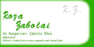 roza zabolai business card