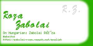 roza zabolai business card